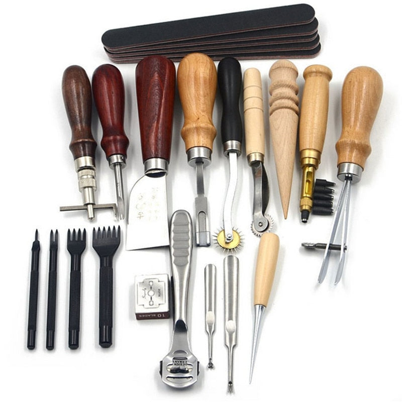 18 Pcs Leather Craft Punch Tools